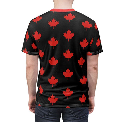 All Maple-Leafed Out Unisex AOP Cut & Sew Tee Black TeeSpect