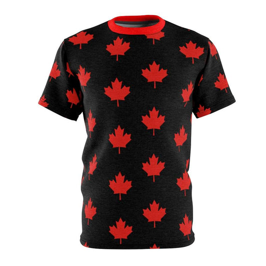 All Maple-Leafed Out Unisex AOP Cut & Sew Tee Black TeeSpect