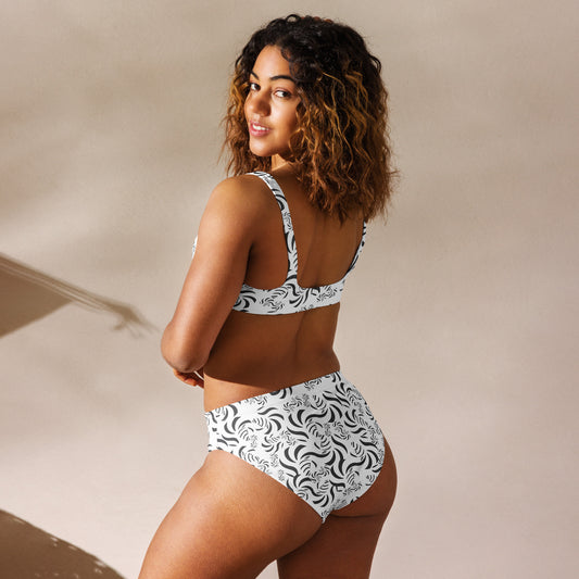 Find Zebra Recycled High-Waisted Bikini Multiple Colors