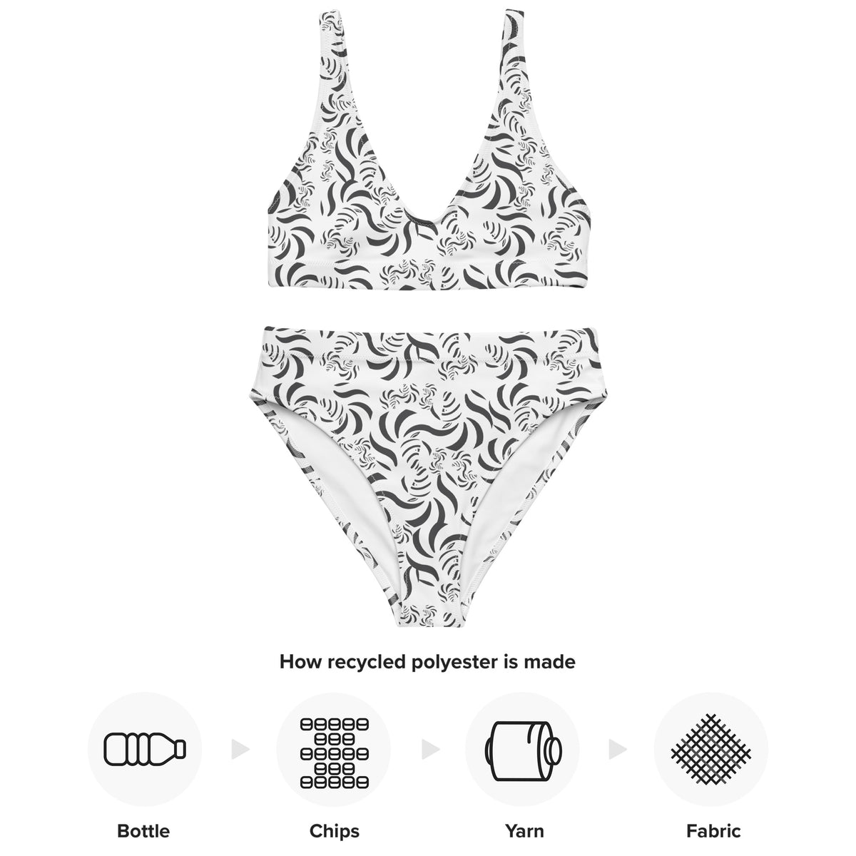 Find Zebra Recycled High-Waisted Bikini Multiple Colors