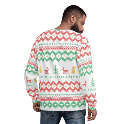 Christmas Merry Sweater White Unisex Sweatshirt TeeSpect