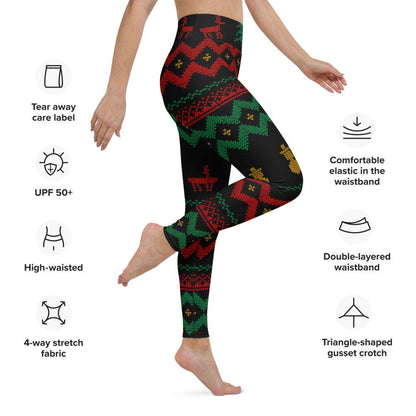 Christmas Merry Sweater Yoga Leggings TeeSpect