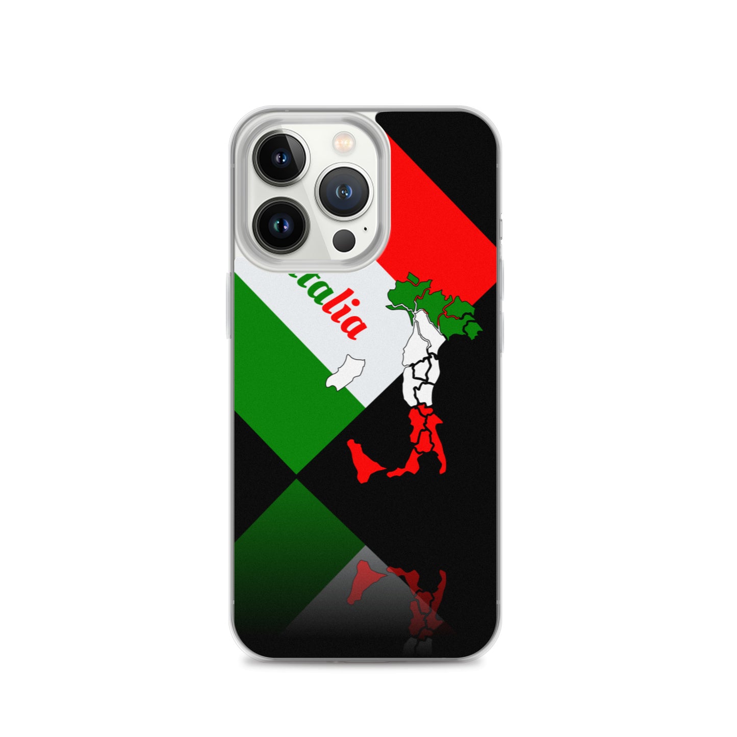 Elegant Italia - Italy Flag And Map iPhone Black Case