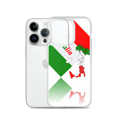 Elegant Italia - Italy Flag And Map iPhone White Case