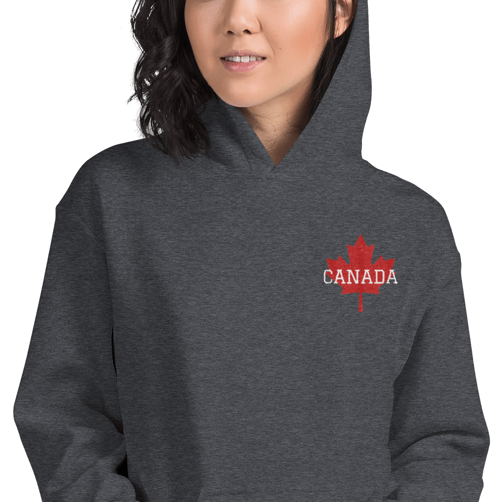 Bold CANADA Maple Leaf Embroidered Unisex Heavy Blend Hoodie TeeSpect