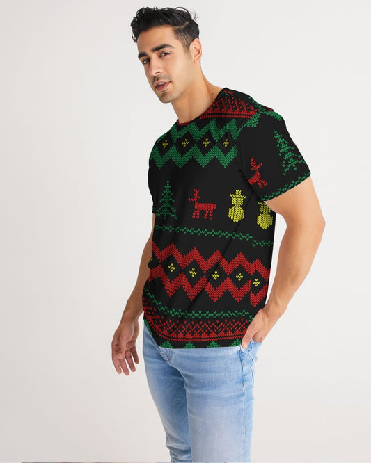 Christmas Merry Sweatshirt (Sweater) Black Men's Tee TeeSpect