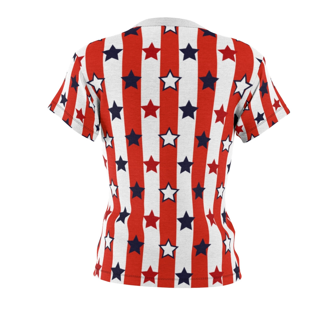 Stars On Stripes Women's AOP Cut & Sew Tee TeeSpect