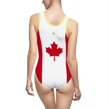 The Maple Leaf, O Canada! Women's Classic One-Piece Swimsuit TeeSpect