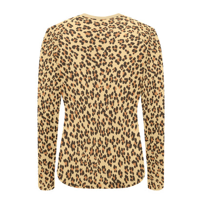 Leopard On Women's Long Sleeve Swim Shirt