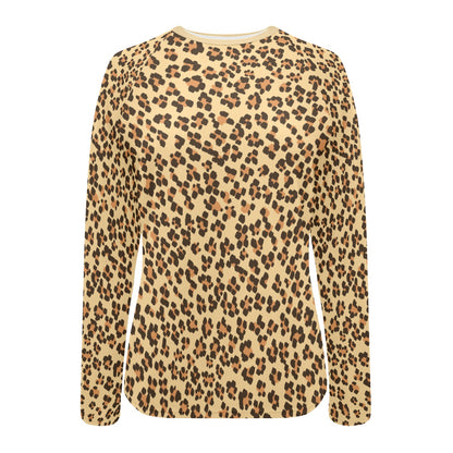 Leopard On Women's Long Sleeve Swim Shirt