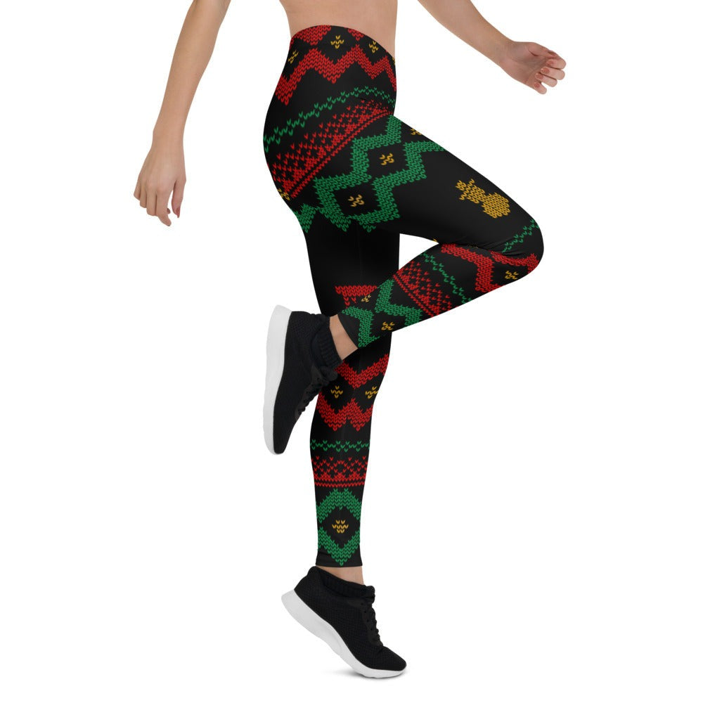 Christmas Merry Sweater Leggings TeeSpect