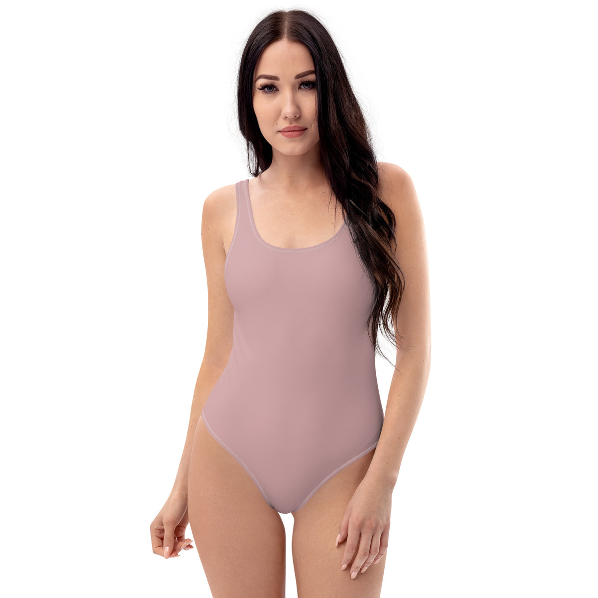 Multiple Nude Natural Skin Tone Colored Smooth Fabric, Cheeky Fit One-Piece Comfortable Swimsuit TeeSpect