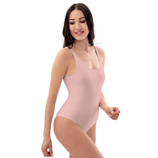 Multiple Nude Natural Skin Tone Colored Smooth Fabric, Cheeky Fit One-Piece Comfortable Swimsuit TeeSpect
