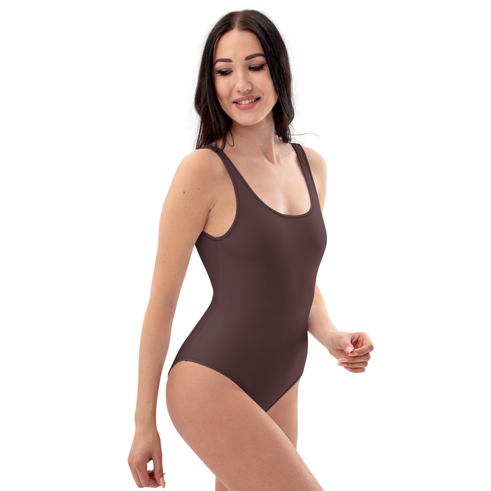 Multiple Nude Natural Skin Tone Colored  Smooth Fabric, Cheeky Fit One-Piece Comfortable Swimsuit TeeSpect