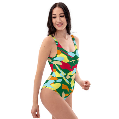 When Confused Jade One-Piece Swimsuit TeeSpect