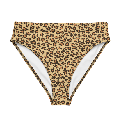 Leopard On Recycled High-Waisted Bikini Bottom