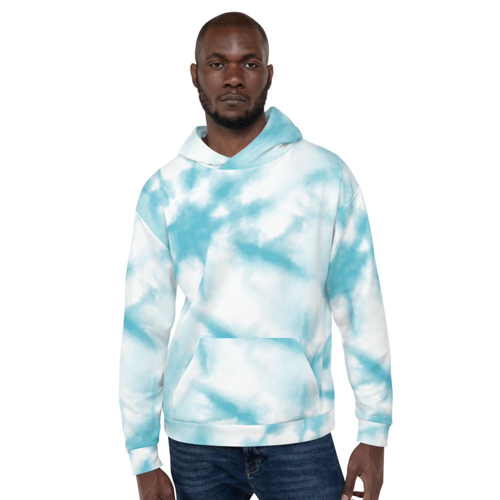 Light Blue Tie Dye Unisex Hoodie – TeeSpect