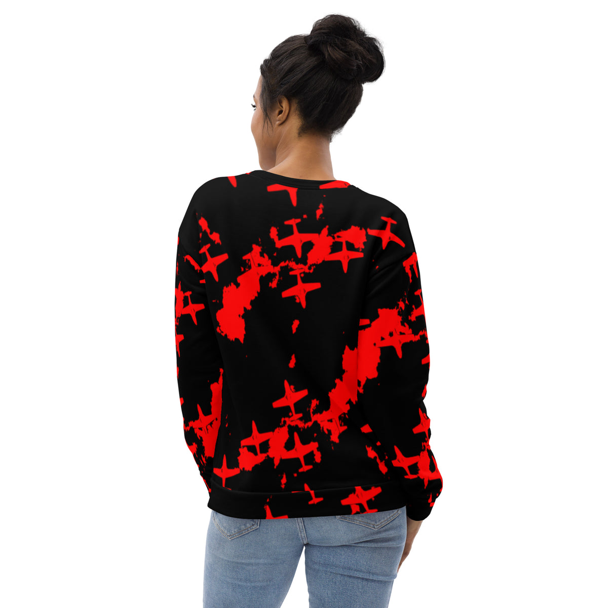 Fighter Plane Squadron Soft Cotton Brushed Fleece Unisex Sweatshirt