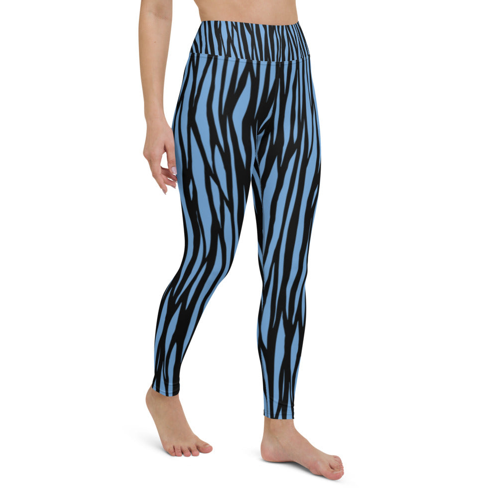 Zebra Print Yoga Leggings - With Pockets TeeSpect