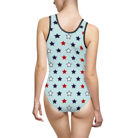 Multi Stars Women's Classic One-Piece Swimsuit TeeSpect