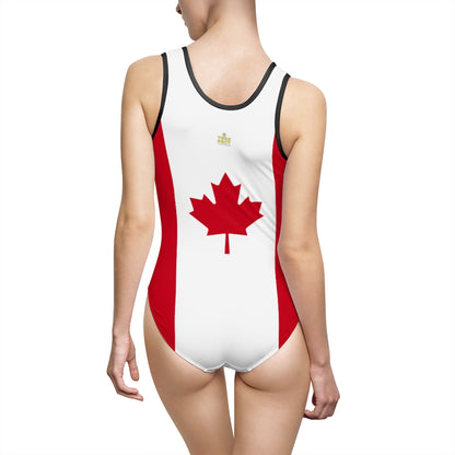 The Maple Leaf, O Canada! Women's Classic One-Piece Swimsuit TeeSpect