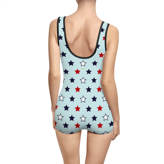 Multi Stars Women's Vintage Swimsuit TeeSpect