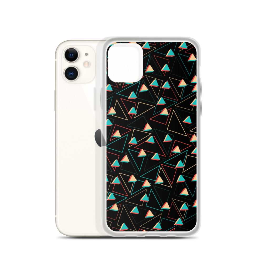 Triangular Candied Black iPhone Case TeeSpect