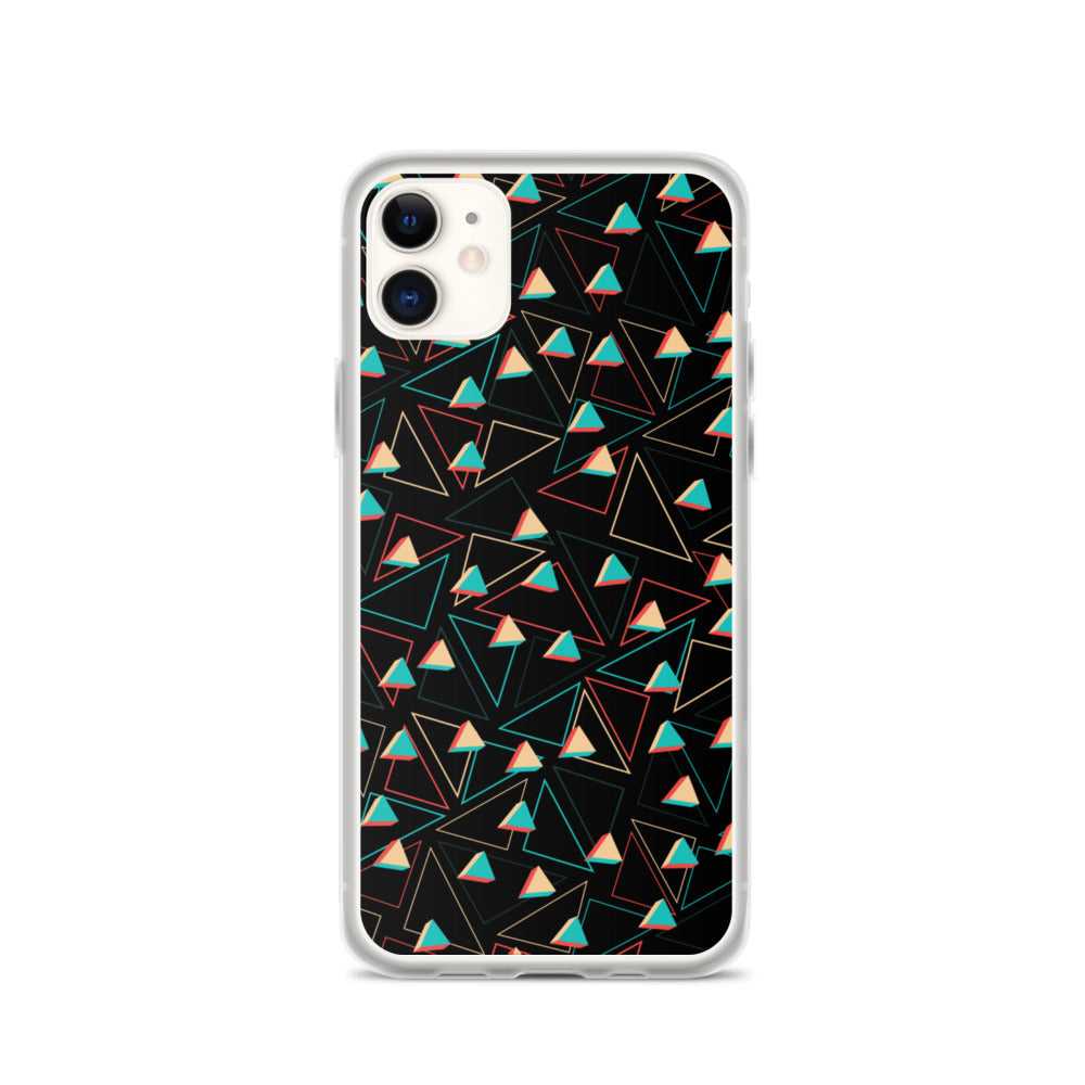 Triangular Candied Black iPhone Case TeeSpect