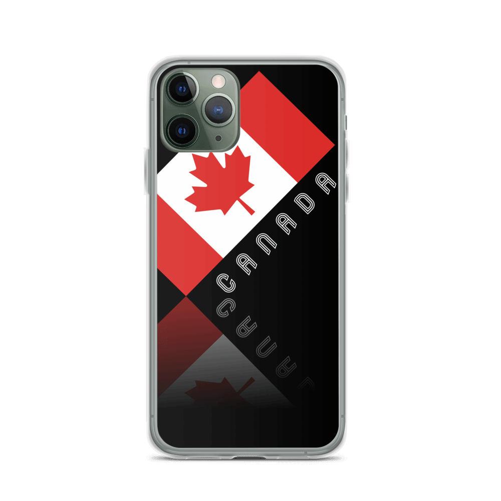 Elegant Maple Leaf Canada iPhone Black Case TeeSpect