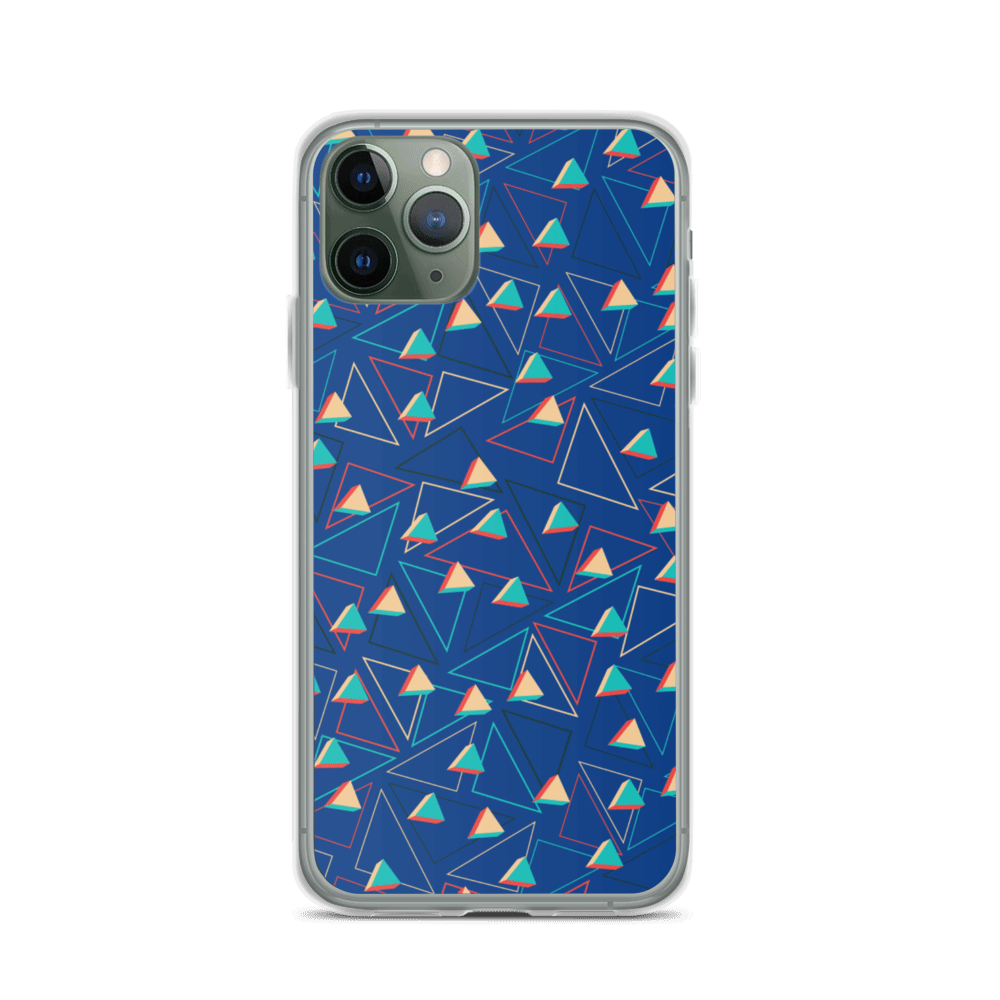 Triangular Candied Blue iPhone Case TeeSpect