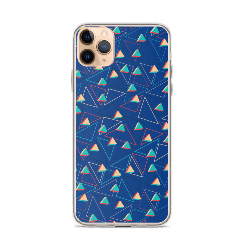 Triangular Candied Blue iPhone Case TeeSpect