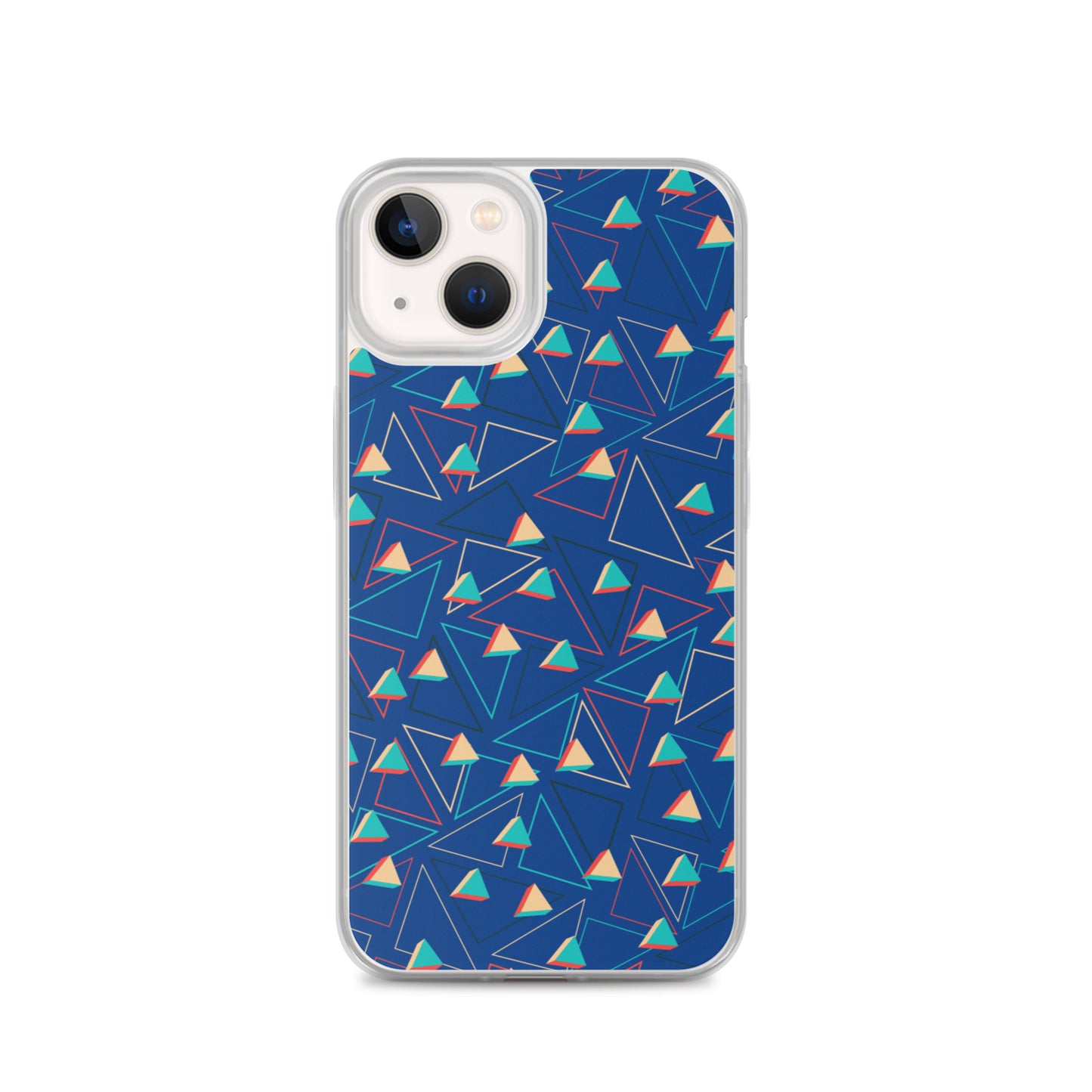 Triangular Candied Blue iPhone Case TeeSpect