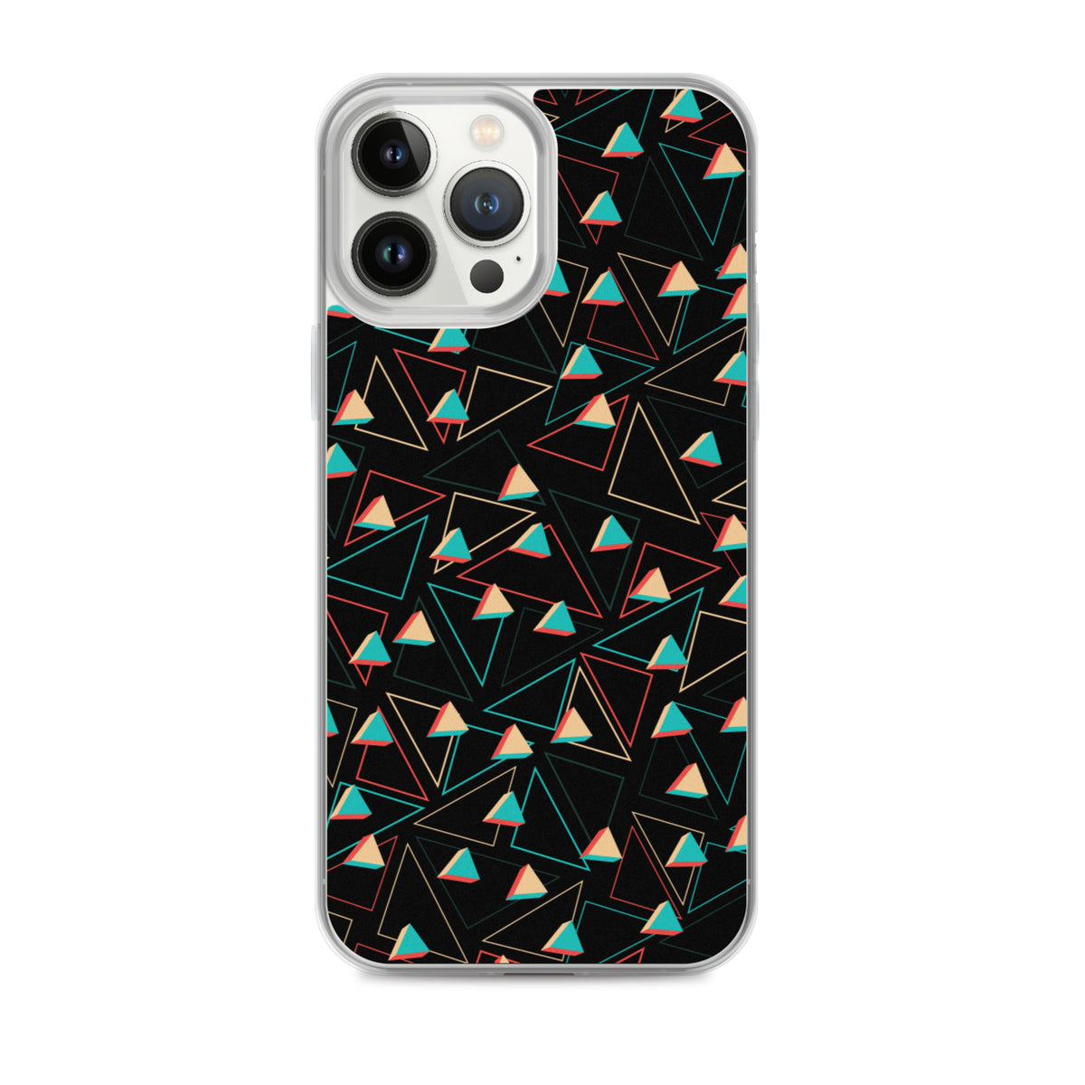 Triangular Candied Black iPhone Case TeeSpect
