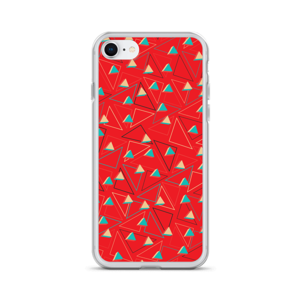 Triangular Candied Red iPhone Case TeeSpect