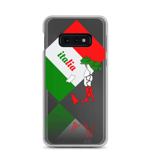 Elegant Italia - Italy Flag And Map Samsung Clear Case TeeSpect