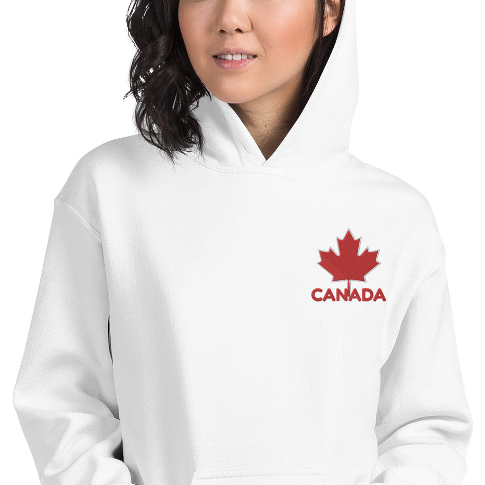 Embroidered CANADA And Maple Leaf Soft, Smooth, And Stylish Heavy Blend Unisex Hoodie TeeSpect