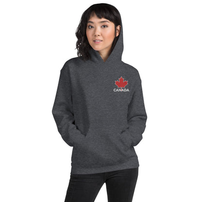 Embroidered CANADA And Maple Leaf Soft, Smooth, And Stylish Heavy Blend Unisex Hoodie TeeSpect