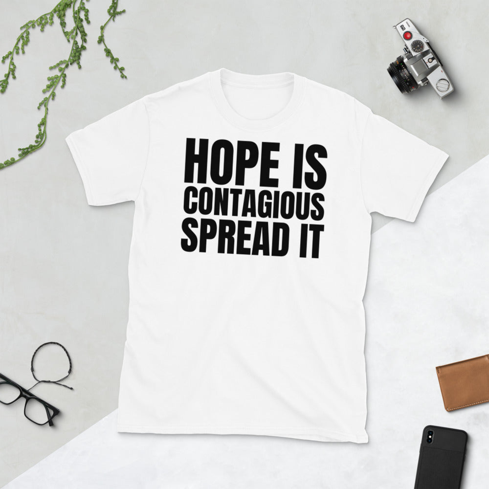 Hope Is Contagious Spread It Unisex Softstyle Short-Sleeve T-Shirt TeeSpect