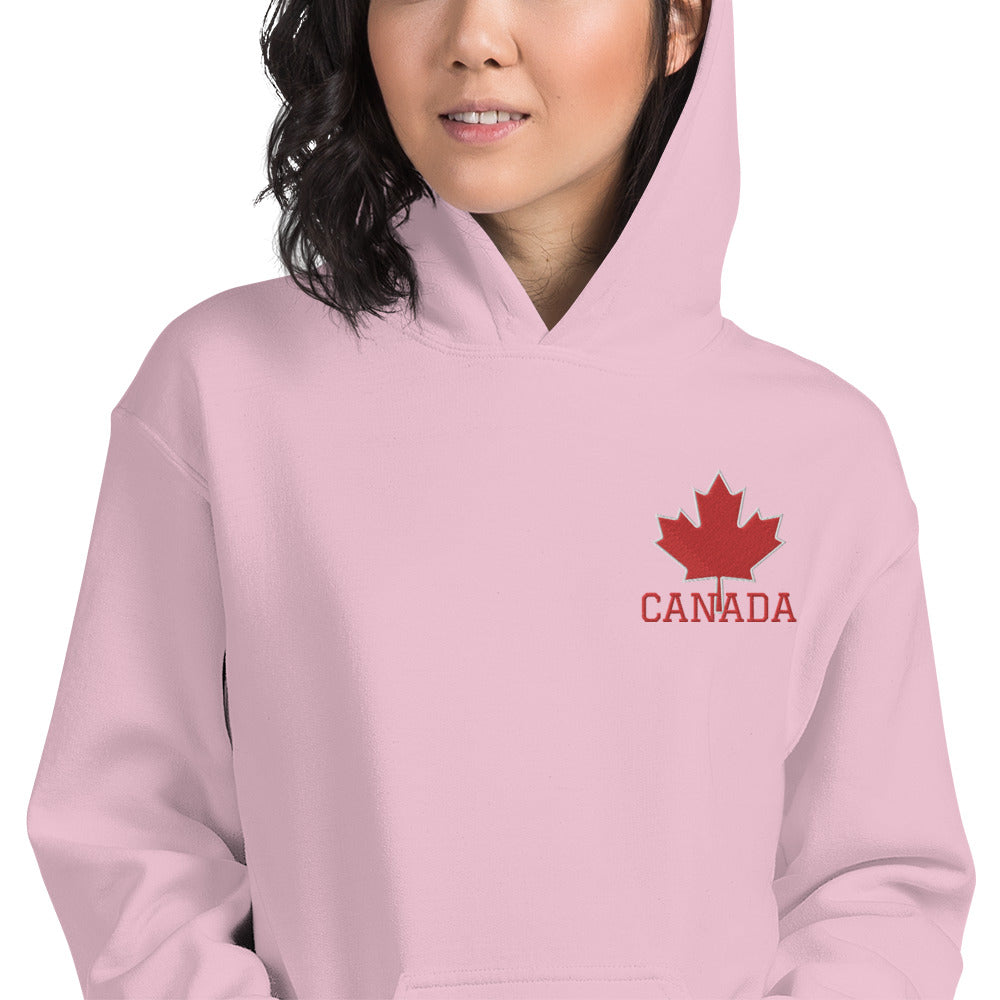 Embroidered CANADA And Maple Leaf Soft, Smooth, And Stylish Heavy Blend Unisex Hoodie TeeSpect