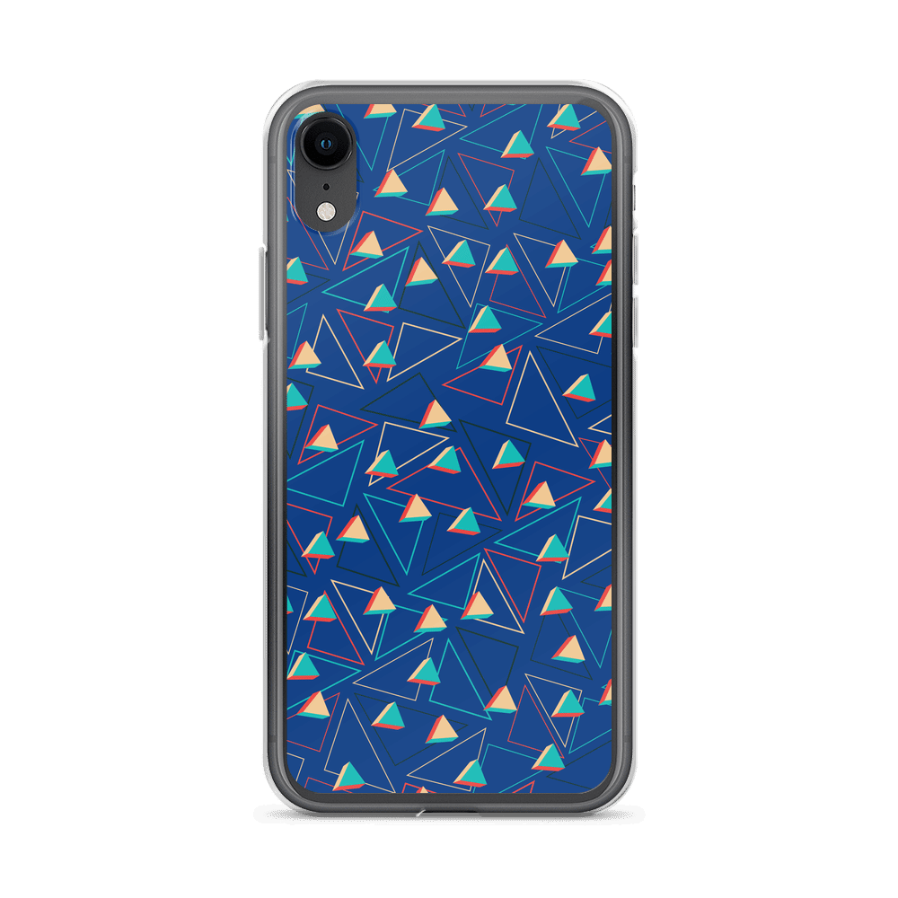Triangular Candied Blue iPhone Case TeeSpect
