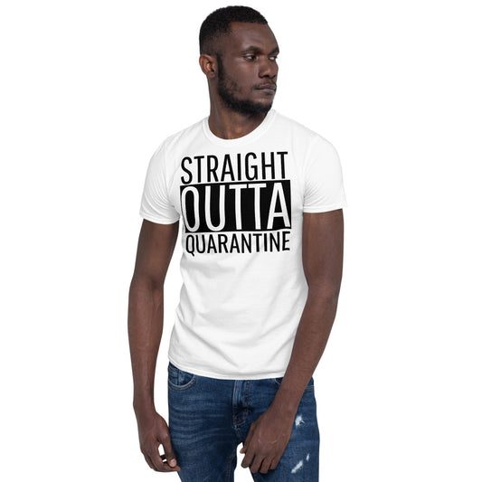 Straight Outta Quarantine Unisex, Soft Cotton, Softstyle Short-Sleeve T-Shirt TeeSpect