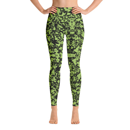 Mid Autumn Leaf Parade Multi Colors Super Soft, Stretchy, Comfortable Yoga Leggings With Pockets TeeSpect