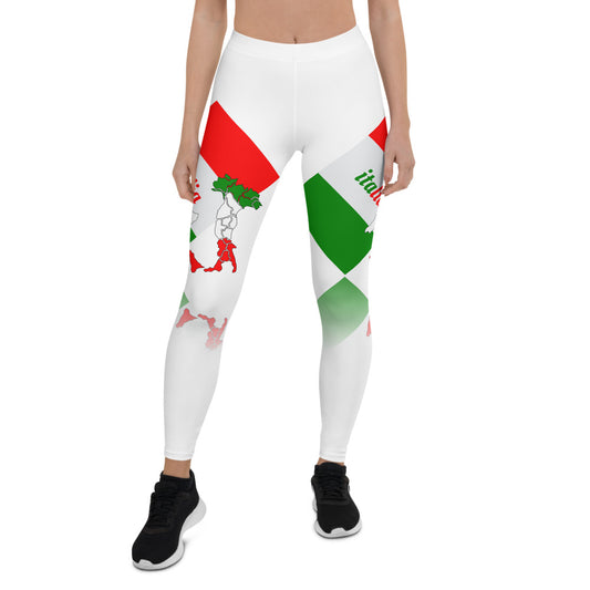 Elegant Italia - Italy Flag And Map Stylish, Durable, Women's Leggings TeeSpect