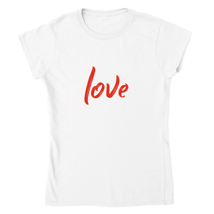 Love Custom Text Personalized Classic Womens Crewneck T-shirt TeeSpect