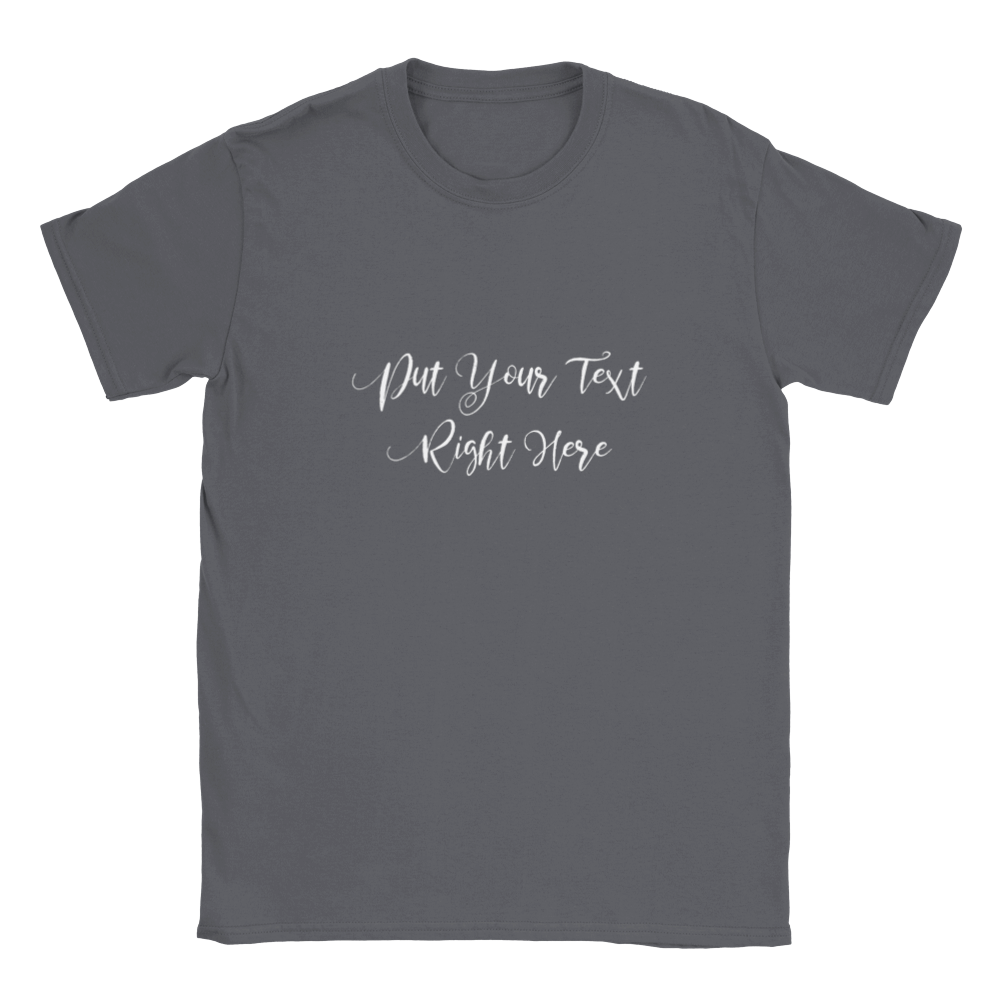 Custom Text Personalized Classic Unisex Crewneck T-shirt TeeSpect