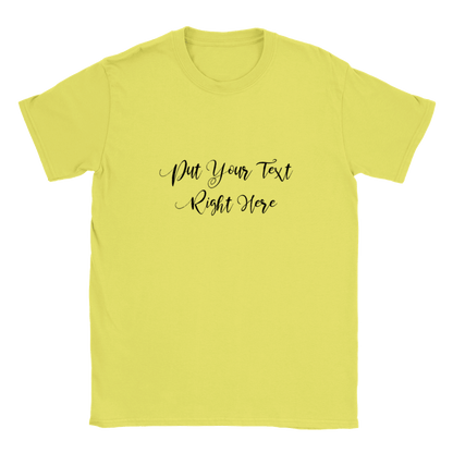 Custom Text Personalized Classic Unisex Crewneck T-shirt TeeSpect