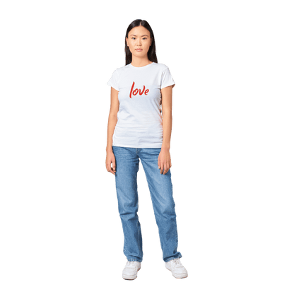 Love Custom Text Personalized Classic Womens Crewneck T-shirt TeeSpect