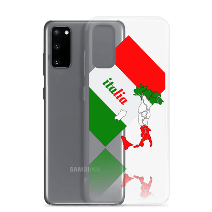 Elegant Italia - Italy Flag And Map Samsung Clear Case TeeSpect