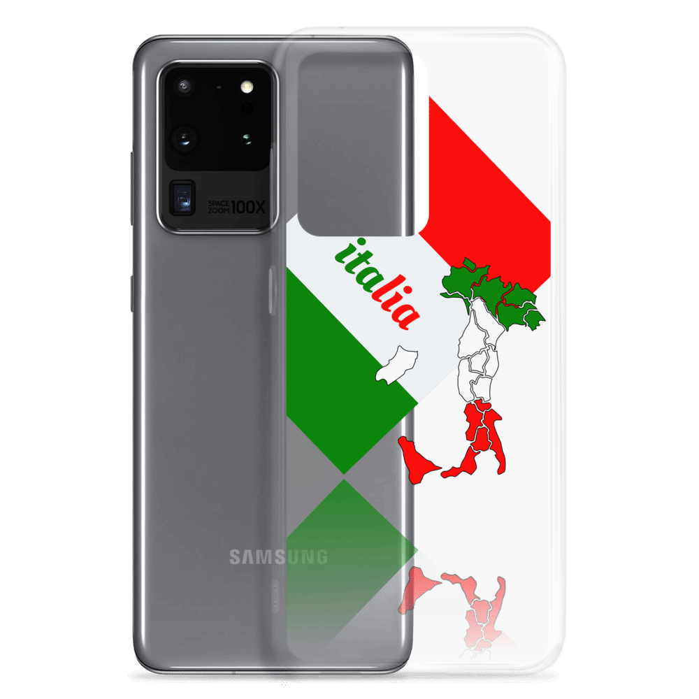 Elegant Italia - Italy Flag And Map Samsung Clear Case TeeSpect