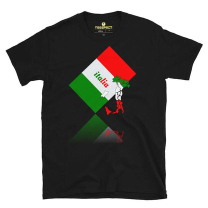 Short-Sleeve Elegant Italia - Italy Flag And Map Unisex Softstyle T-Shirt TeeSpect